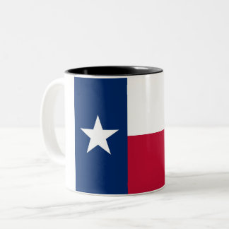 Den Texas statlig flagga Två-Tonar kaffemuggen Två-Tonad Mugg