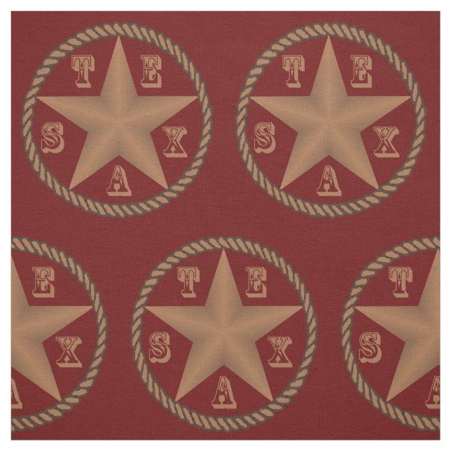 Den Texas stjärnan med repgränsen NÅGON FÄRGAR Tyg (Provkarta)