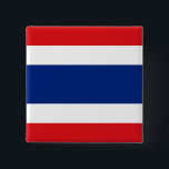 Den Thailand flagga knäppas Knapp<br><div class="desc">Knäppas med flagga av Thailand.</div>