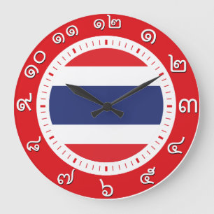 Den Thailand flagga tar tid på (numrera i Stor Klocka