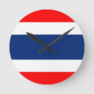 den thailand landflagga tar tid på rund klocka
