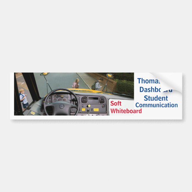 Den Thomas bussinstrumentbrädan Whiteboard Bildekal (Framsidan)