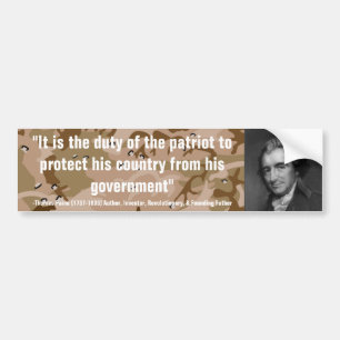 Den Thomas Paine ARBETSUPPGIFTEN AV PATRIOT 2 Bildekal