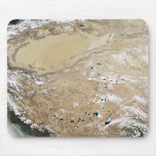 Den tibetanska platåns satellitvy musmatta (Framsidan)