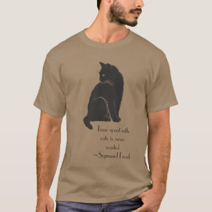 Den tid som används med katter Slösas aldrig i F T Shirt
