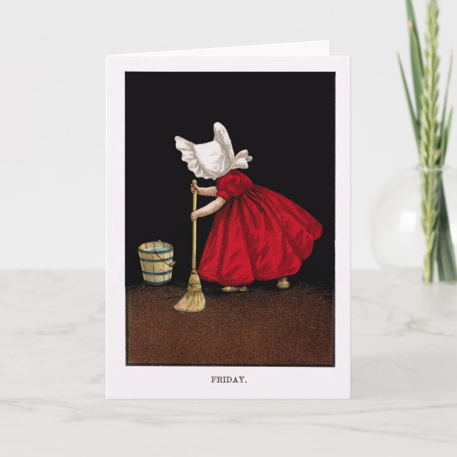 Den tidiga 1900's fredagen Sunbonnet stämm Kort (Framsida)