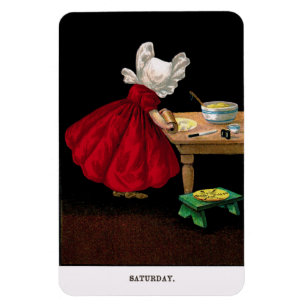 Den tidiga 1900's lördagen Sunbonnet stämm Magnet