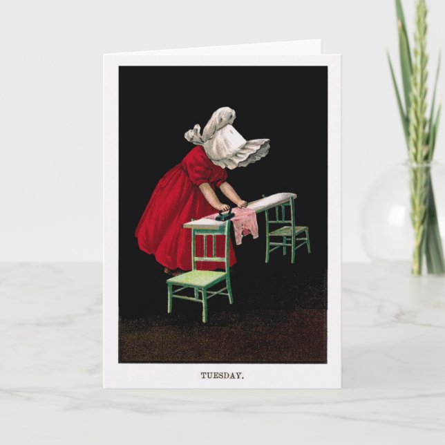 Den tidiga 1900stisdagen Sunbonnet stämm Kort (Framsida)