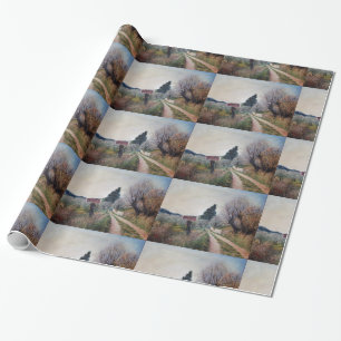 Den TIDIGASTE VÅREN I VERNALESE/Tuscany landskap Presentpapper