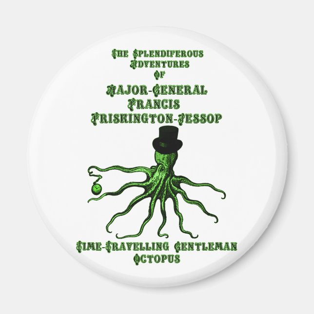 Den tidresande gentlemannen Octopus Magnet (Framsidan)