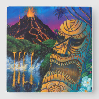 Den Tiki guden tar tid på Fyrkantig Klocka