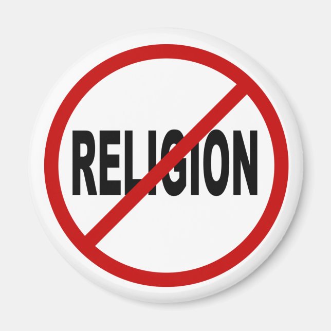 Den tillåtna hatreligion/No religionen Magnet (Framsidan)