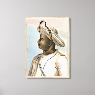 Den Tippoo sultanen (1749-99) pläterar från Canvastryck