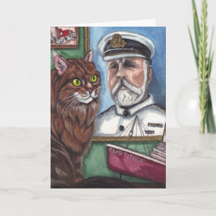 Den Titanic MAINE COONKATTEN noterar kortet Kort