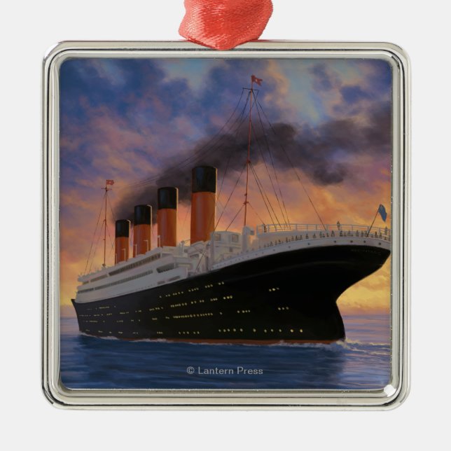 Den Titanic SceneWhite stjärnan fodrar Julgransprydnad Metall (Framsidan)