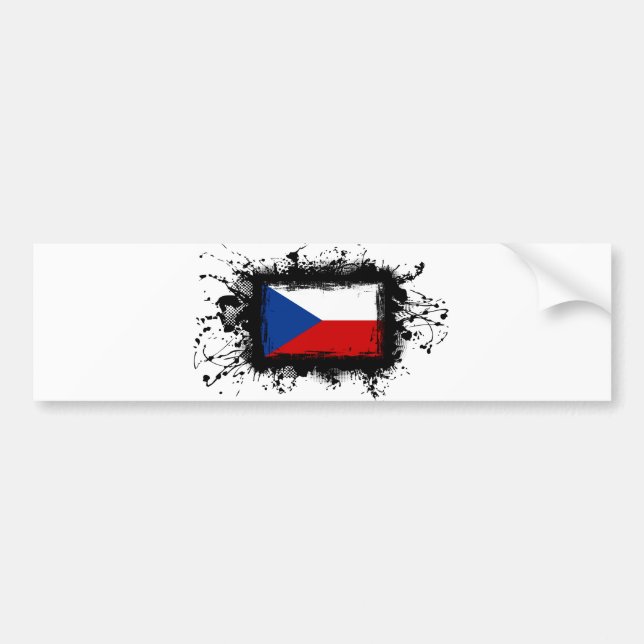 Den tjeckiska republiken sjunker bildekal (Framsidan)