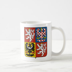 Den tjeckiska republikvapenskölden specificerar kaffemugg