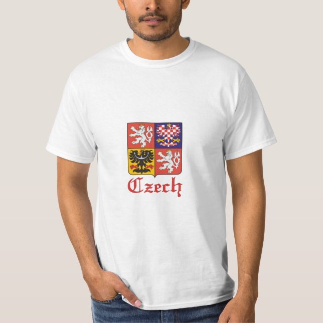 Den tjeckiska vapenskölden/skyddar t-shirt (Framsida)