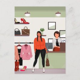Den tjejen | Chic Färgrik vardagsdesign Vykort