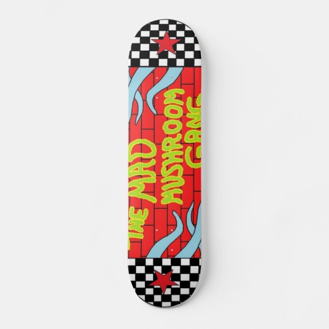 Den tokiga champinjonligaskateboarden skateboard bräda 19,5 cm (Framsida)