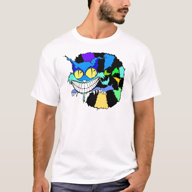 Den tokiga Cheshire katten Tee Shirt (Framsida)