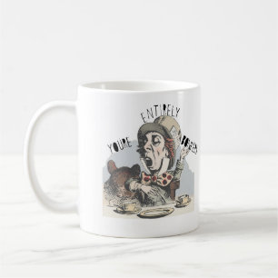 Den tokiga hatteren "är du den helt bonkers" kaffemugg