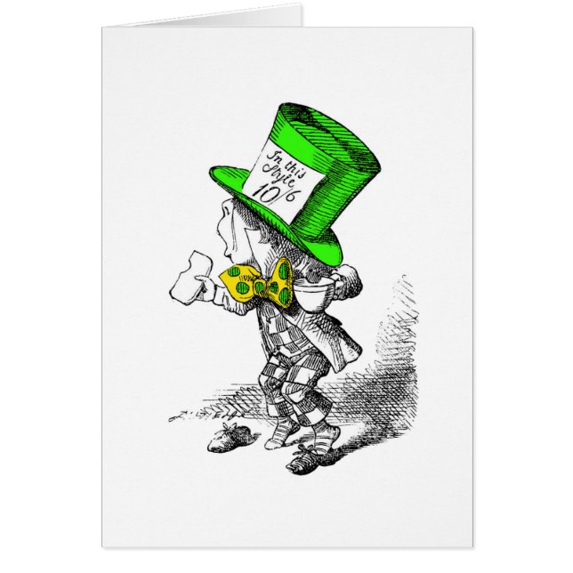 Den tokiga hatteren hälsningskort (Framsidan)