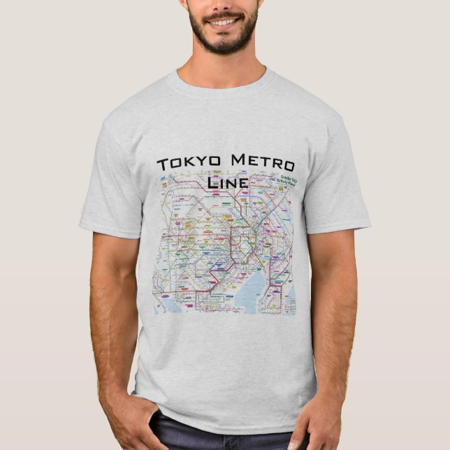 Den Tokyo metroen fodrar T-shirt (Framsida)