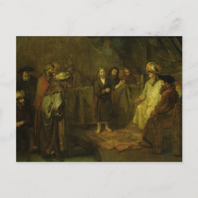 Den tolv åriga Jesus framme av Vykort (Framsida)