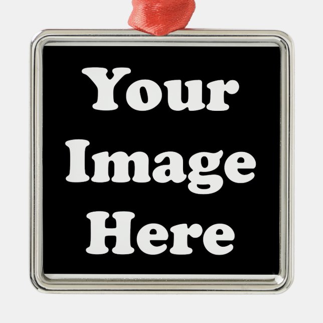 Den tomma anpassningsbar kvadrerar julgransprydnad metall (Framsidan)