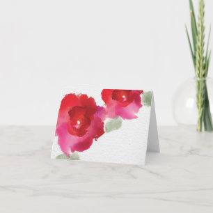 Den tomma blommavattenfärgen noterar kortet kort