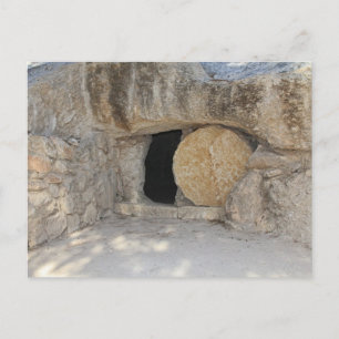Den tomma graven av den Jesus Kristus på vykort