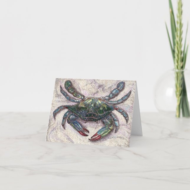 Den tomma krabban för Chesapeakefjärdblått noterar Kort (Framsida)