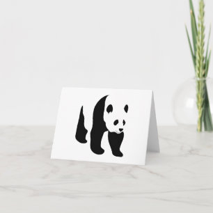 Den tomma pandaen noterar kortet kort