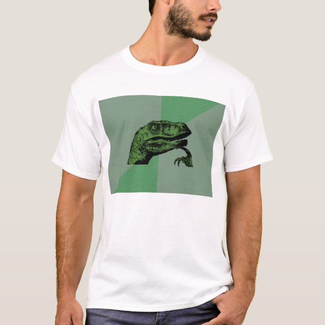 Den tomma Philosoraptor Meme skjortan - tända T-shirt (Framsida)