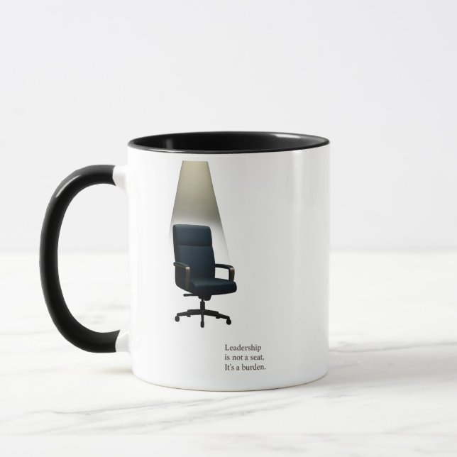 Den Tomma Tronen — Minimalistisk Presidentstol  Mugg (Vänster)