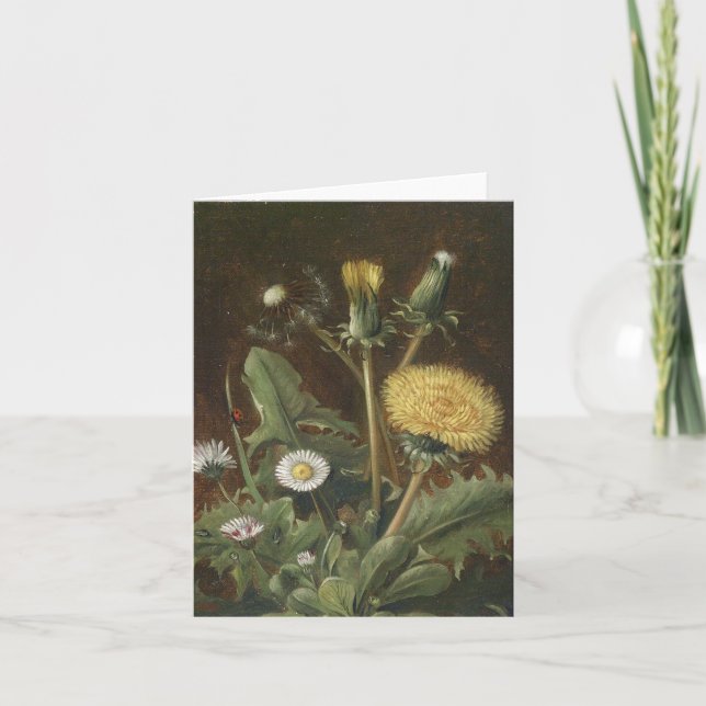 Den tomma vintageblommigten noterar kort (Framsida)