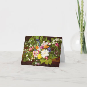 Den tomma vintageblommigten noterar kort