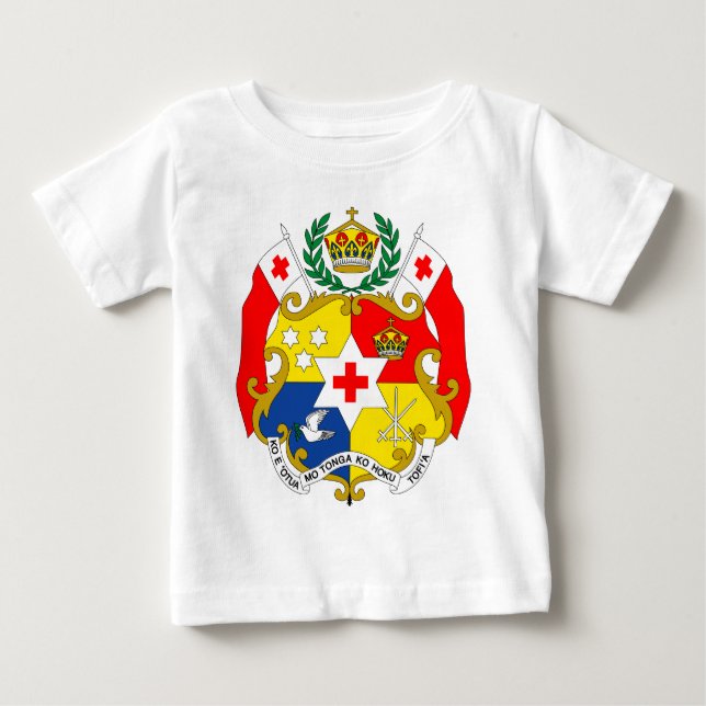Den Tonga vapenskölden specificerar Tee Shirt (Framsida)