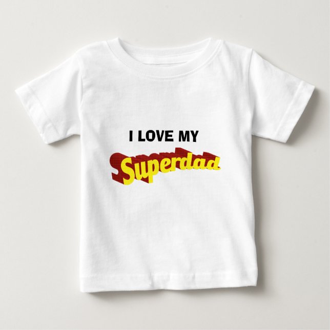 Den toppna pappapappan är min superherotecknadtext t shirt (Framsida)