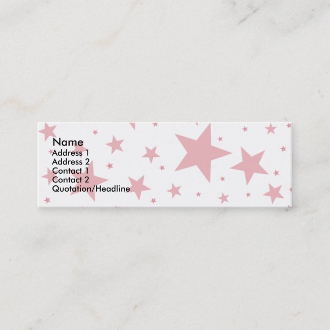 Den toppna stjärnan profilerar kort (Framsida)