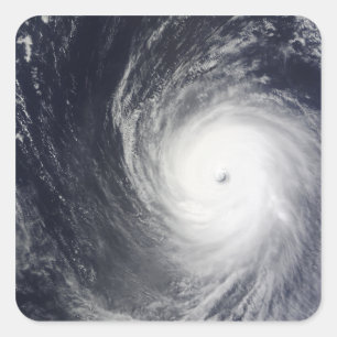 Den toppna typhoonen Melor svävar över den Fyrkantigt Klistermärke