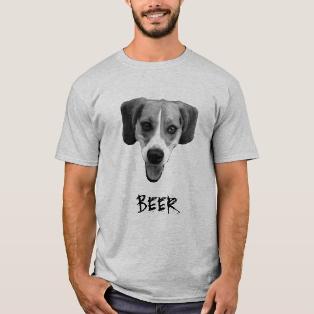 Den törstiga beaglen t-shirt (Framsida)