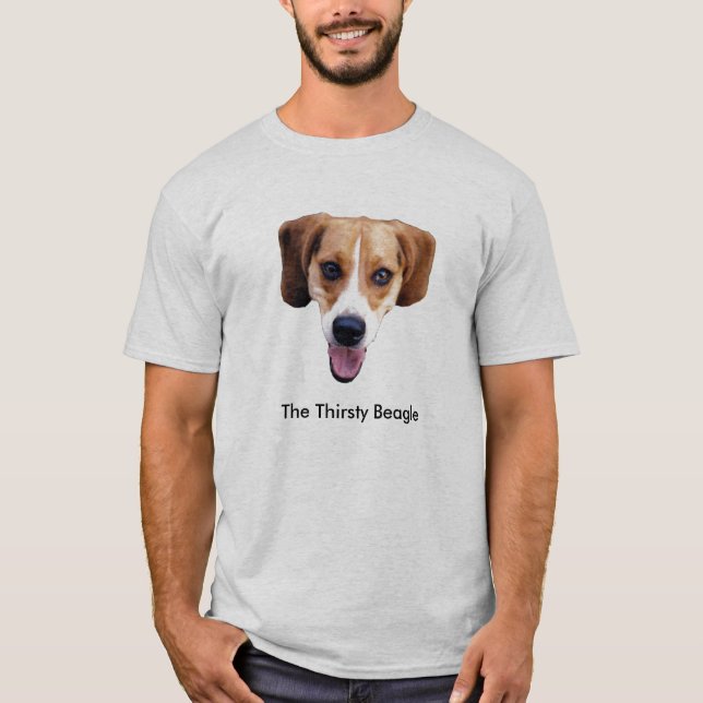 Den törstiga beaglen tee (Framsida)