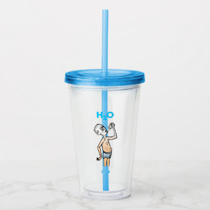 Den törstige mannen akryl tumbler take away mugg