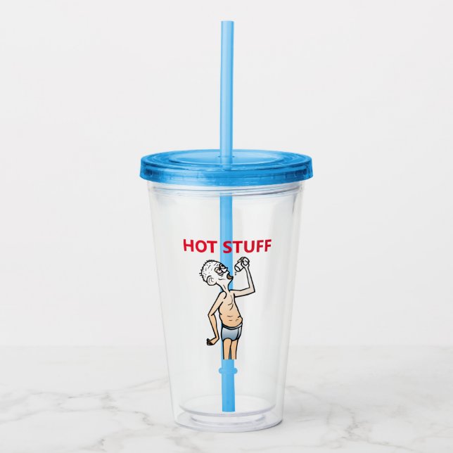 Den törstige mannen Akryl Tumbler Take Away Mugg (Framsida)
