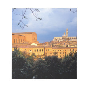 Den toskanska byn Sienna, Italien. Anteckningsblock