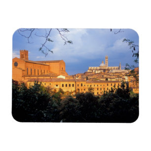 Den toskanska byn Sienna, Italien. Magnet