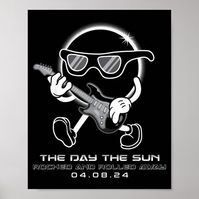 Den totala solförmörkelsedagen Solen Poster (Framsidan)