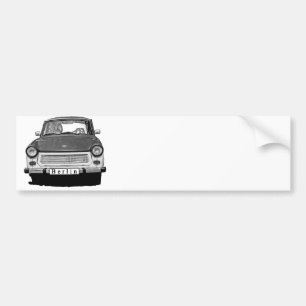 Den Trabant bilen beklär, svartvitt, Berlin Bildekal